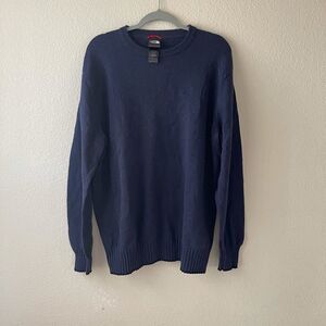 The north face navy wool‎ blend sweater